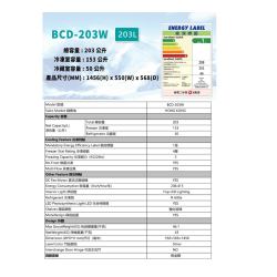 HISENSE 海信 BCD-203W 變頻雙門雪櫃