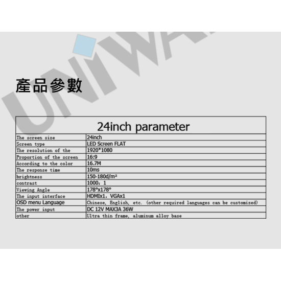SMARTVUE SV-LED024 24吋 LED CCTV 顯示屏 SMARTVUE SV-LED024 24吋 LED CCTV 顯示屏