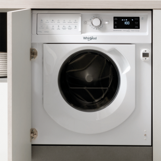 WHIRLPOOL 惠而浦 WFCI75431 嵌入式前置式二合一洗衣乾衣機 (洗衣: 7公斤 / 乾衣: 5公斤 - 1400轉/分鐘)